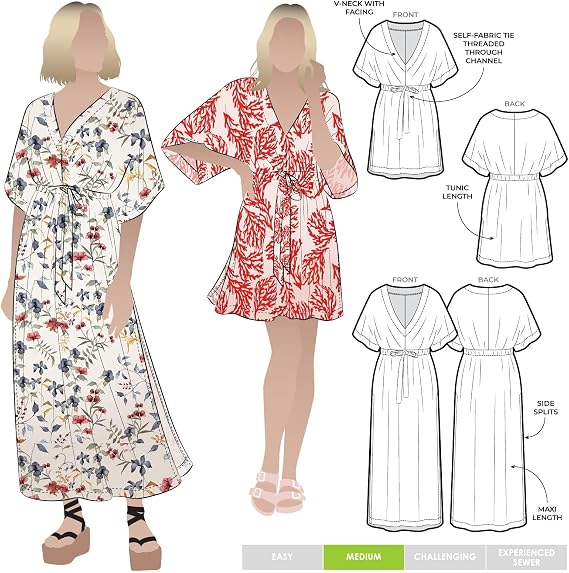Style Arc Sewing Pattern - Summer Coverup Dress (Sizes 04-16)