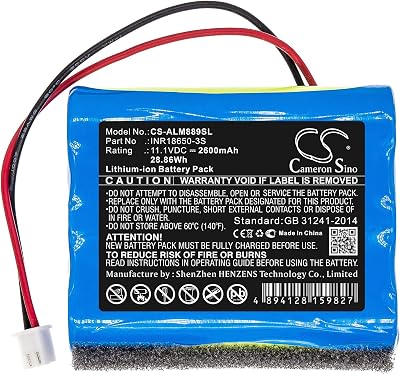 Replacement Battery for Altec Lansing Super LifeJacket Jolt Rugged,IMW889,IMW889N,IMW888SIMW889N-BLKC,Super Lifejacket,IMW888-BLG,IMW888S,Part Numbers:INR18650-3S 2600mAh28.86Wh