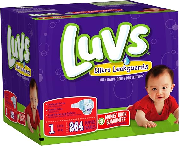 Luvs With Ultra Leakguards Size 1 Diapers 264 Count