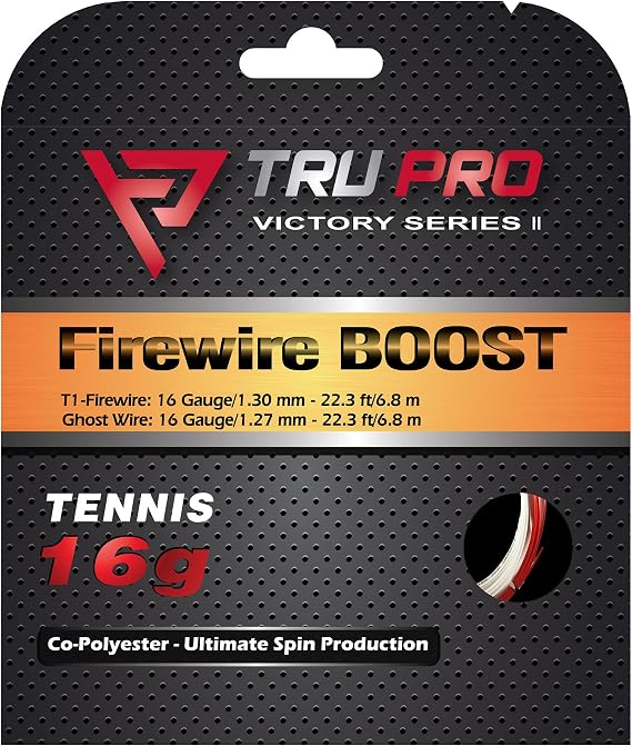 Firewire Boost - Tennis String (Hybrid Poly/Poly): Ultimate Ball Bite with Added Arm-Friendliness