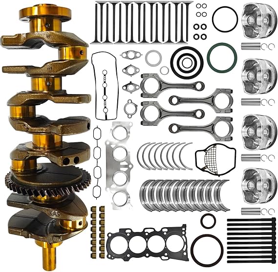 13401-28030 Engine Rebuild Kit Fits for Camry Highlander RAV4 2001-2009 | Engine Overhaul Kit with Crankshaft Rods Bearings Pistons Gasket Fits for Toyota Camry 2.4L fits for Scion tC xB 2.4L 2AZFE