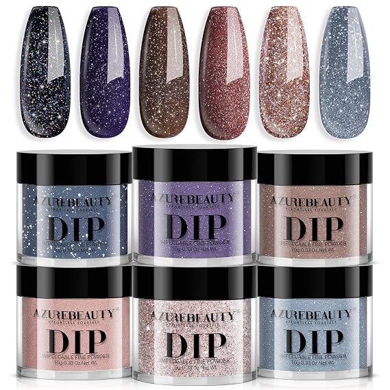 AZUREBEAUTY Dip Powder Nail Set 6 Colors