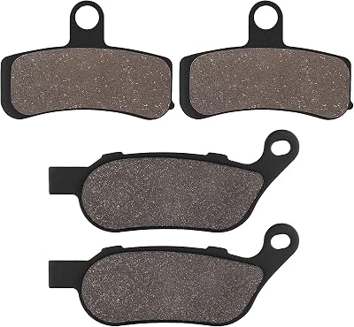 Yerbay Motorcycle Front and Rear Brake Pads Compatible for Harley Davidson FXDWG Dyna Wide GlideFXDL Low RiderFXDB Street Bob 2008-2017