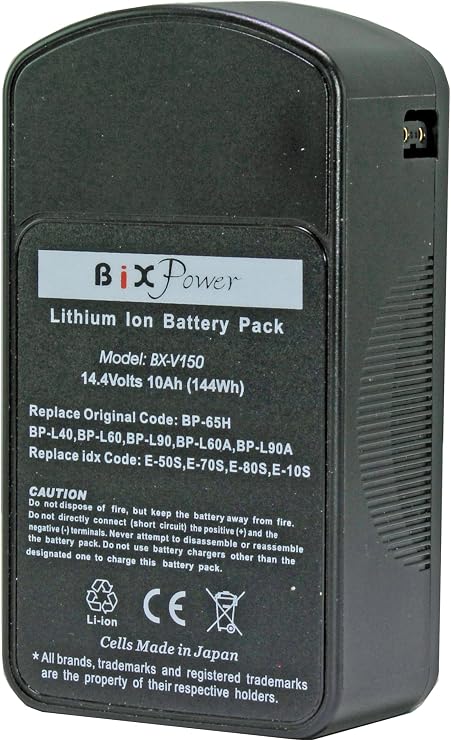 V-Mount Super High Capacity 14.4V 10Ah (144Wh) V-Lock Battery for Professional Camcorders - V150