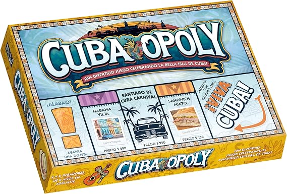 Late for The Sky Cuba-Opoly Family Board Game, Strategy Fun for 2-6 Players