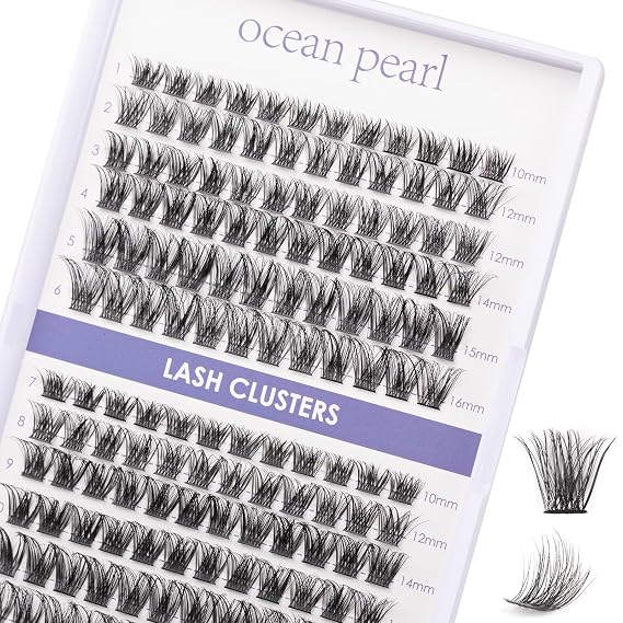 Ocean Pearl Lash Clusters 144Pcs Individual Lashes, Lash Extension Kit