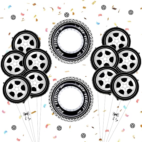 Race Car Balloon Garland Kit with Tires Balloon