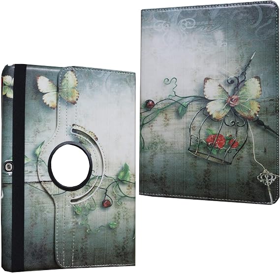 Case for Tab 4 10.1 inch Rotating Stand Cover for SM-T530 SM-T531 SM-T535 SM-T537 SM-T530NU SM-T537A SM-T530NZWAXAR SM-T535NZWAXSA SM-T537AYKAATT (Butterfly)