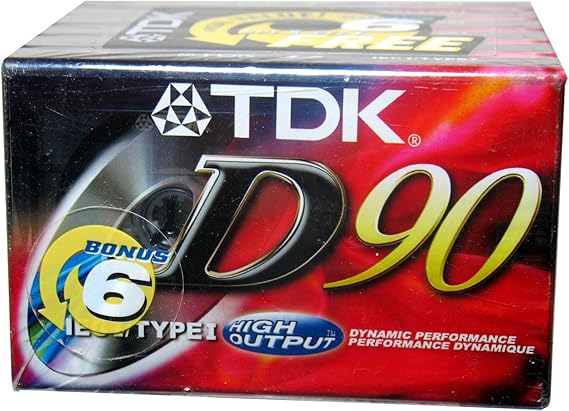 TDK Superior Normal Bias D90 blank cassette tapes (Pack of 6)