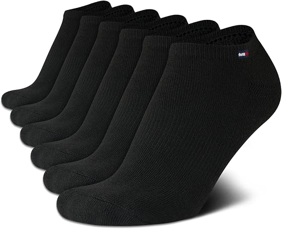 Tommy Hilfiger Womens 6 Pack Cushioned Performance No Show Socks (4-10)