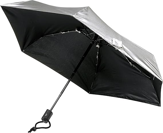 EuroSCHIRM Dainty Automatic Umbrella, Silver UV 50+, Silver UV Protection 50+, 2 Year ESC-06793