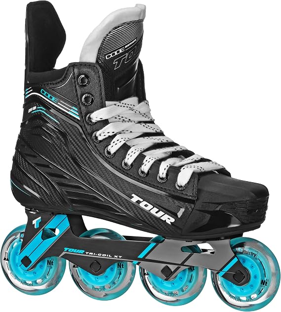 Tour Hockey Code DK9 Roller Hockey Skates, Black, Size 10