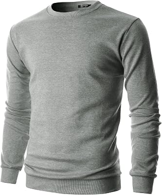 GIVON Mens Slim Fit Lightweight Long Sleeve Crewneck Sweatshirt Casual Pullover