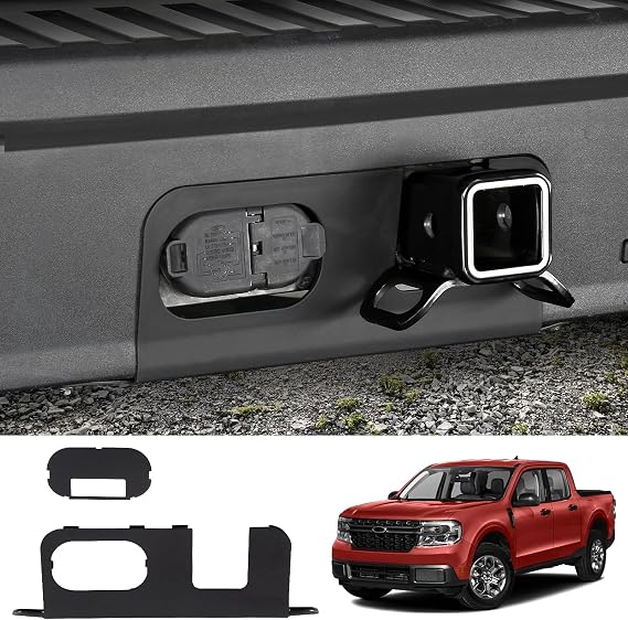 Mabett Rear Bumper Cover Plate for 2026 2022-2025 Ford Maverick Accessories, Hitch Surround Cover Protection for Maverick with 4/7-Pin Connector Hitch (Not for Lobo)