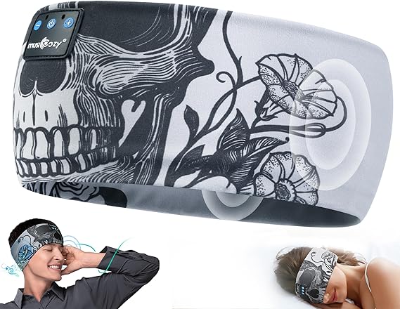 MUSICOZY Sleep Headphones Bluetooth Headband Headphones for Side Sleepers | Sleeping Headbands Wireless Sports Earphones Sweat Resistant Earbuds for Workout Running Cool Gadgets Unique Gifts for Women