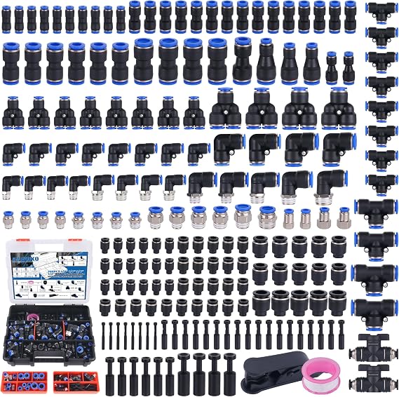 200 PCS Pneumatic Quick Connect Air Hose Fitting Kit