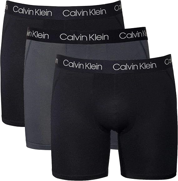 Calvin Klein Men's 3-Pack Microfiber Mesh Boxer Briefs