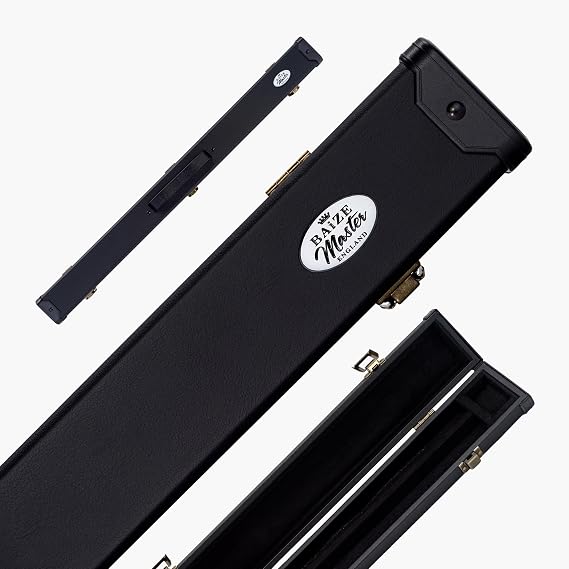 Plain Black Deluxe 2 Piece Snooker & Pool Cue Case