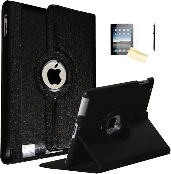 Case for iPad Air 1 (2013 Released), Rotating Stand Smart Cover Magnetic Auto Wake Up/Sleep for iPad Air (Air 1) A1474 A1475 A1476 (Black)