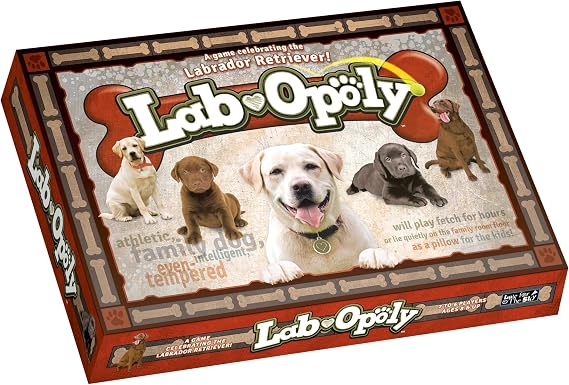 Late for the Sky Lab-Opoly Board Game, Labrador Retriever Theme