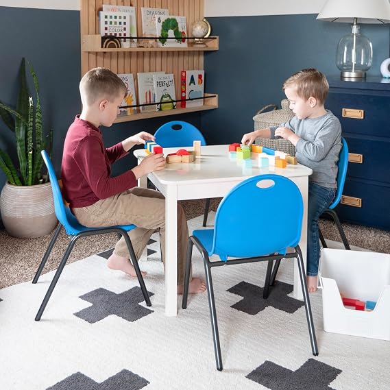 Backyard Discovery 12" Kid's Stacking Chairs-4 Pack-Blue