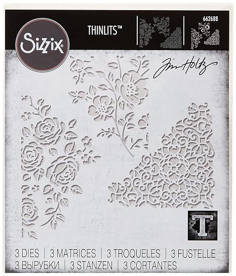 Sizzix Thinlits Die Set 3PK - Mixed Media, 9,53cm x 9,53 cm - 7,3 cm x 8,89 cm