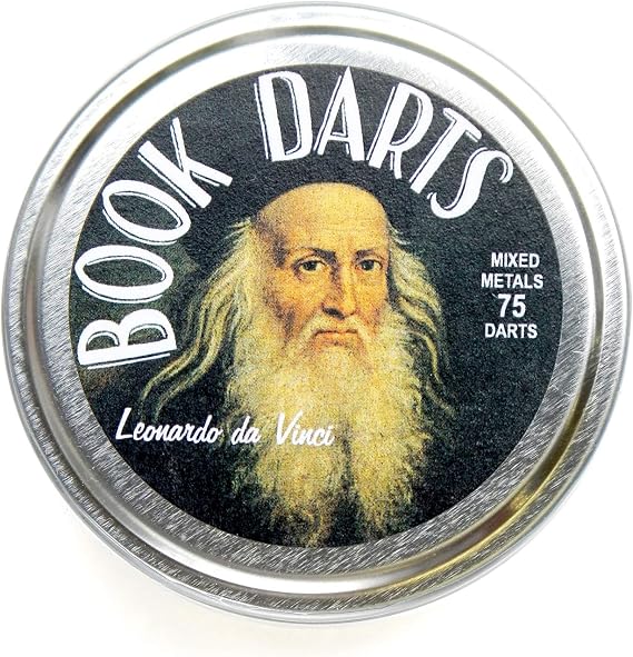 Book Darts Bookmark, 75 Multi-Color Pieces in Can, Davinci 021582
