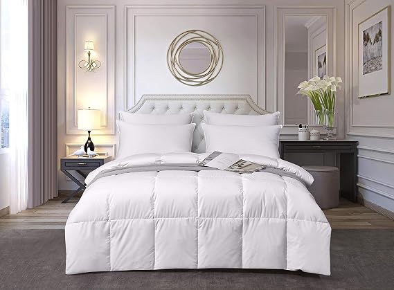 Kathy Ireland Light Warmth White Down Fiber Comforters, Full/Queen
