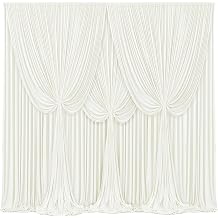 4 Panels Ivory Backdrop Curtains for Wedding Party Wrinkle Free Backdrops Curtain Drapes Fabric Decorations Photo Back Drop Cloth for Baby Shower Photography Stage Reception 20ft(W) x 12ft(H)
