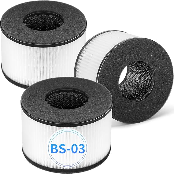 3 Pack BS-03 H13 True HEPA Replacement Filter for PARTU BS-03