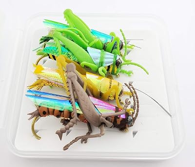 Salmon Fly Fishing Flies Collection Dry Wet Nymph Fly Assortment with Fly Box Flyfishing Flys Lures Kits
