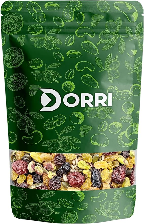 Dorri - Energy Mix 250g | Dried Cranberries, Golden Raisins, Black Raisins, Pistachio Kernels, Pumpkin Seeds, Sunflower Seeds - Healthy snacks - Healthy Mixed Fruits & Nuts - Gluten Free - GMO Free