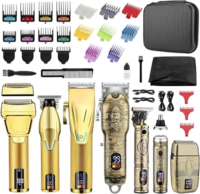 Hair Clippers for Men Professional,Clippers and T-Blade Trimmers Set,Electric Razor Shavers Hair Trimmer Kit Hair Clippers for Men Professional,Nose Hair Beard Trimme