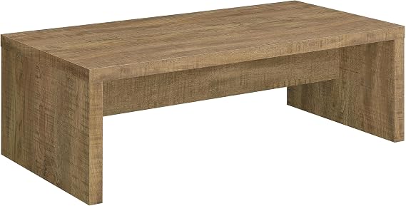 Coaster Lynette 47-Inch Living Room Rectangular Coffee Table, Mango 704128