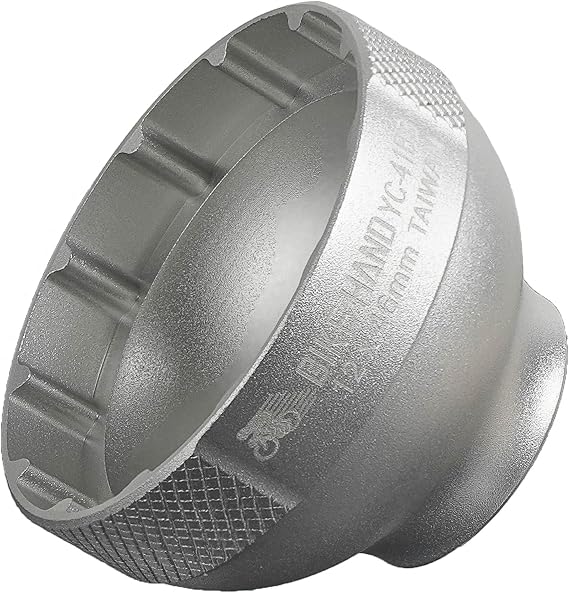 BikeHand Bike Bicycle 12 Notch 46mm Bottom Bracket Install Remover Tool Compatible with SRAM Dub Fits 68mm 73mm External Threaded - Heavy Duty Steel Socket or Quality Aluminum Alloy Socket