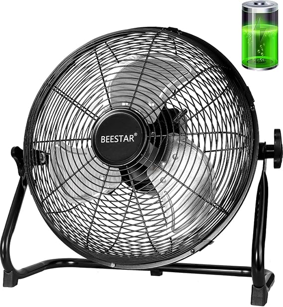 BEESTAR Rechargeable Floor Fan, 16 Inch