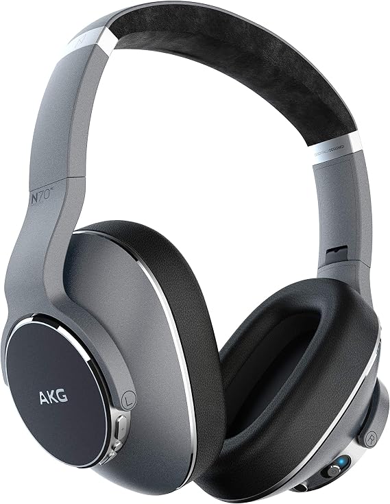 Samsung AKG N700NC Over-Ear Foldable Wireless Bluetooth Headphones, Active Noise Cancelling Headphones - Silver (US Version)