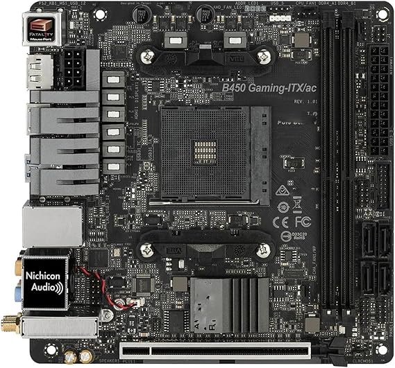 Computer Motherboards Fit for ASRock B450 B450M Mini-ITX Motherboard Fatal1ty B450 Gaming-ITX/ac Socket AM4 Support Ryzen 5700 1400 4300 5600 3700 CPU