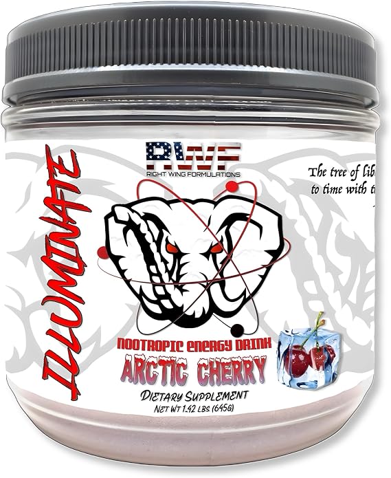 Illuminate Nootropic Energy Drink Powder - Focus, Energy and Mental Clarity Supplement (30 Servings, Arctic Cherry)
