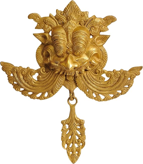 Kirtimukha Wall Hanging Mask Ward Off Evil - Brass Statue