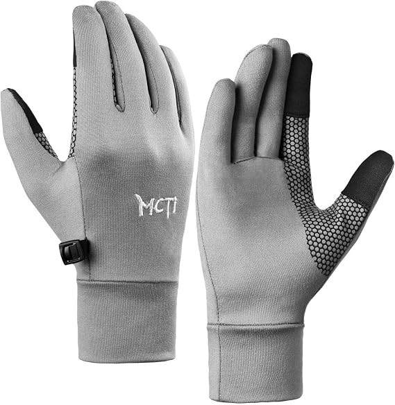 MCTi Lightweight Warm Glove Liners, Touchscreen, for Men & Women, Running