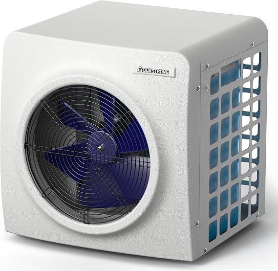 AQUASTRONG 18,000 BTU Swimming Pool Heat Pump Electric Pool Heater for Above Ground Pools Up to 6,500 Gallons, Heating and Cooling Pool Heater 120V