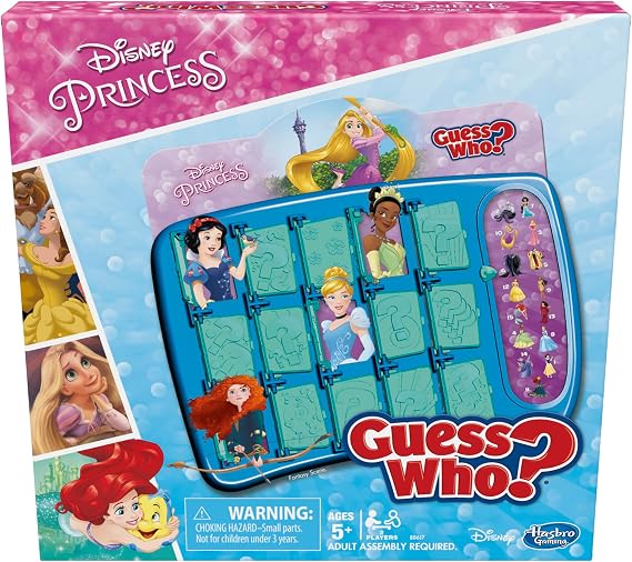 Hasbro Gaming Guess Who? Disney Princess Edition Kids Board Game, Fun Game for Families and Kids Ages 5 and Up, Easter Gifts for Boys and Girls, Preschool Games