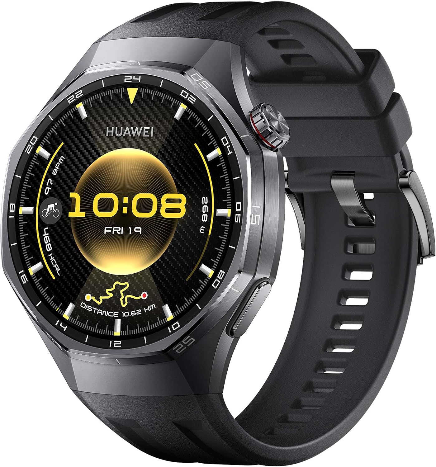 HUAWEI Watch GT 6 Pro Smartwatch GPS ECG 1.47 Inch AMOLED Display Up to 21 Days Battery Comprehensive Bicycle Features 100 Sports Modes Compatible with Android & iOS Health Monitoring Black