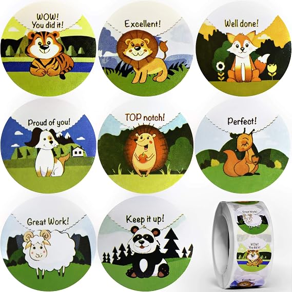 Teacher Stickers for Kids Students 500Pcs Reward Stickers for Teachers Incentive Stickers for Teacher Classroom Supplies (06-A)