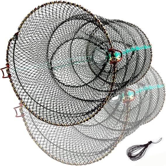 Folded Minnow Trap Crab Trap 23.6in x 11.8 in Fishing Bait Trap