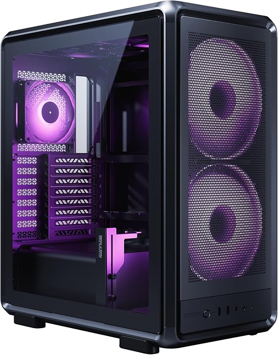 Cooler Master MasterFrame 500 Mesh ARGB ATX Case, High Airflow, 200mm Fans | 390mm Graphics Card Support, 360mm AIO Support, ATX Motherboards, Dual SickleFlow 200mm ARGB PWM Fans, Aluminum, Workstation