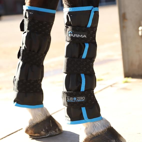 Shires ARMA Subzero Ice Boots - Cold Therapy Cooling Leg Wraps for Horses Default Title