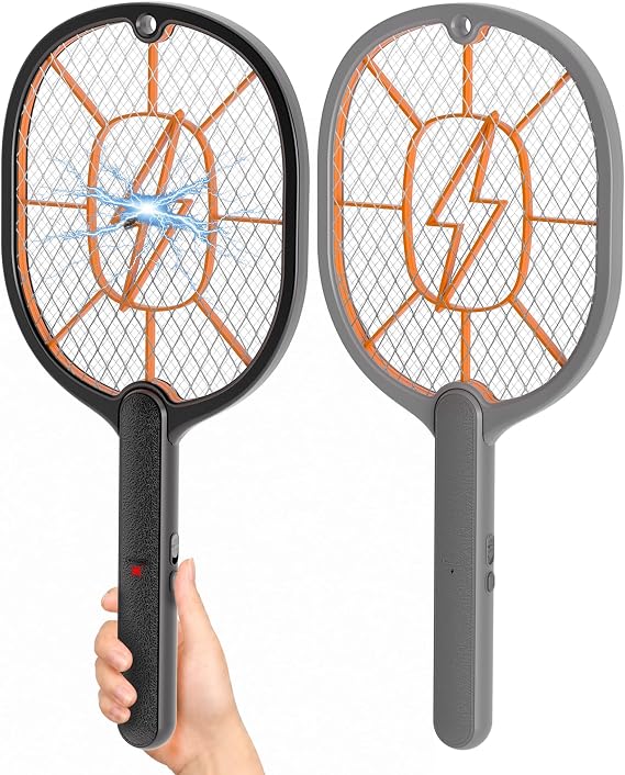 Electric Fly Swatter 2 Pack, AA Battery Powered Bug Zapper Racket
