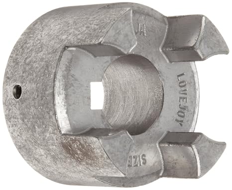 Lovejoy 61113 Size CJ 28/38B Curved Jaw Coupling Hub, Powdered Metal Steel, Metric, 38 mm Bore, 2.56'' OD, 3.54'' Overall Coupling Length, 10 mm x 3.3 mm Keyway